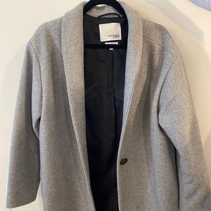 Wilfred light grey wool coat